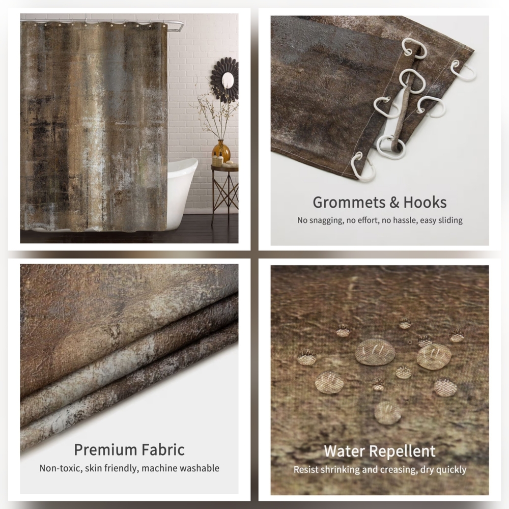 Shower Curtain with Hooks